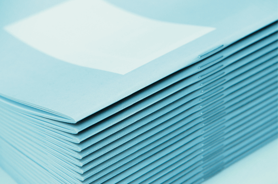 Picture of saddle stitched books